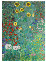 Klimt Farm Garden with Sunflowers - Art Print